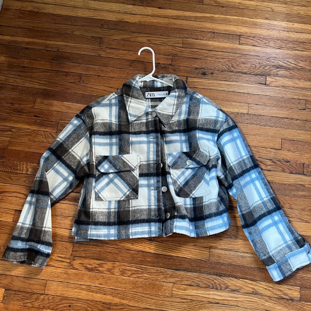 ZARA PLAID JACKET SIZE MED